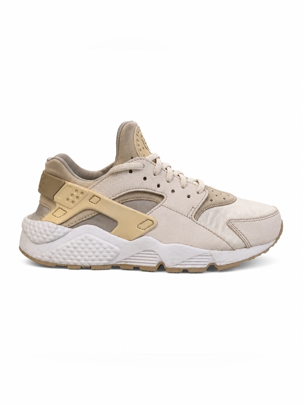 Nike Women's Air Huarache Sneakers Size 7 Beige Gold